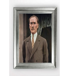 Gümüş Çerçeveli Atatürk Tablo cv947