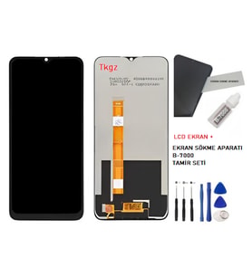 Oppo A15S Uyumlu Lcd Ekran Dokunmatik Servis Lcd + B-7000 + TAMİR SETİ