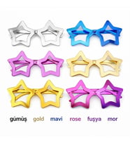 Nessiworld Yıldız Parti Gözlüğü 12&amp;#39;li Set – 6 Renk ( Camsız )
