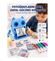 Anında Fotoğraf Basan Çocuk Kamerası Eğitici ve Eğlenceli Termal Yazıcılı -