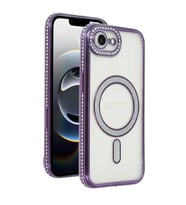 İphone 16E Joke Simli Magneticsafe Kılıf - Derin Mor