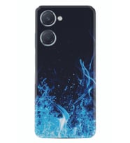 Vivo Y18 Kılıf Silikon Desen Özel Seri Blue Fire 1678
