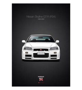 Nissan Skyline Gt-R (R34) Tablo Ahşap Poster Dekoratif