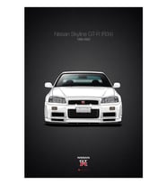 Nissan Skyline Gt-R (R34) Tablo Ahşap Poster Dekoratif