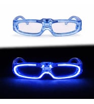 Mey İthalat® Mavi LED Işıklı Parti Gözlüğü 3 Modlu – Glow & Gece Eğlence Gözlüğü