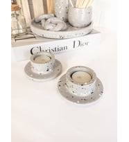 TERRAZZO 2'Lİ BETON TEALIGHT MUMLUK