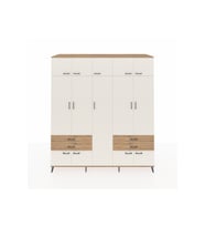 Kronos Dolap 12 Raflı 4 Çekmeceli 2 Askılı 220x59x243 Çam-Aytaşı/Çam
