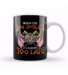 Dungeon Master When the DM Smiles It's Too Late Funny Gaming Kupa Bardak Porselen