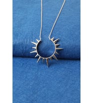 Güneş Kolye 925 Ayar Gümüş Kolye (Silver)