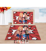 BK Gift Kişiye Özel Aile Karikatürlü 1000 Parça Profesyonel Puzzle-6