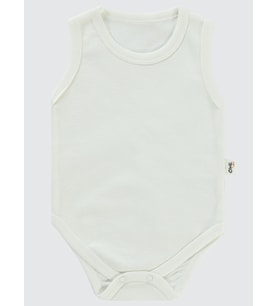 Civil Baby Düz Sıfır Kol Çıtçıtlı Badi - Beyaz