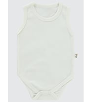 Civil Baby Düz Sıfır Kol Çıtçıtlı Badi - Beyaz