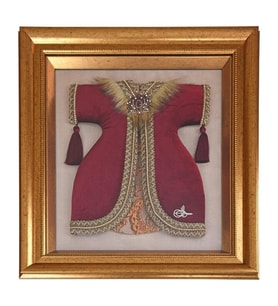 Nusnus Kaftanlı Çerçeve Bordo 48*58 cm