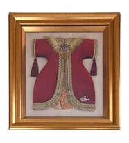 Nusnus Kaftanlı Çerçeve Bordo 48*58 cm