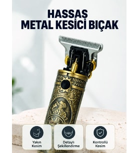 Şarj Edilebilir Saç Sakal Kesme Makinesi 300 Dakika Kullanım 3 Taraklı