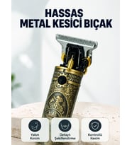 Şarj Edilebilir Saç Sakal Kesme Makinesi 300 Dakika Kullanım 3 Taraklı