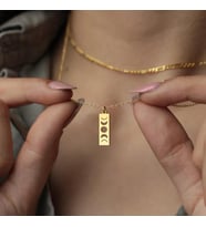 Kişiye Özel Şık Ayın Evreleri Kolye 925K Gümüş (Gold)