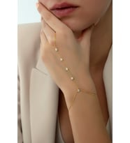 Usho Jewelry Yuvarlak Taş Detay Şahmeran, Kadın Şahmeran (Gold)