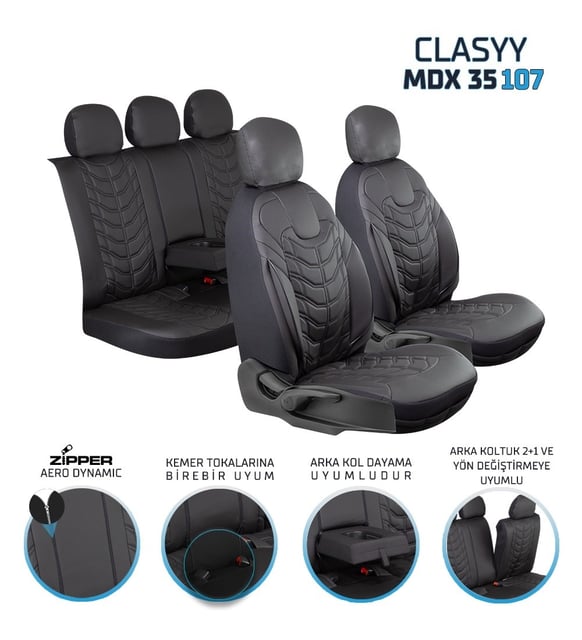 Citroen ZX Full Deri Oto Koltuk Kılıfı Ön Arka Set Classy Model