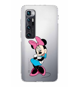 Xiaomi  Mi 10 Ultra  Kamera Korumalı Kapak Minnie Mouse Tasarımlı Şeffaf  Kılıf