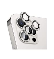 Iphone 14 Pro Kamera Koruyucu Lens Mercek Metal Çerçeveli 3lü Set Gümüş Gri Silver