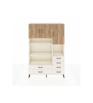 Arges Dolap 9 Raflı 6 Çekmeceli 3 Kapaklı 132x30x195 Aytaşı-Çam/Aytaşı