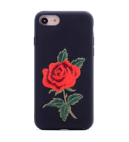 iPhone 7 Kılıf Rose Kılıf (Siyah)