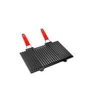 Lava Demir Döküm 40X25 cm Çift Silikon Saplı Dikdörtgen Mangal Izgarası