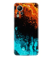 Infınix Note 12 Kılıf Silikon Desen Özel Seri Orange Blue Color 1665