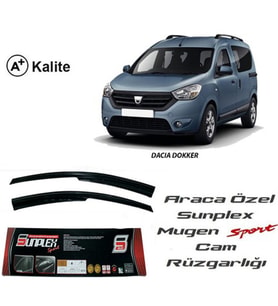 Dacia Dokker Cam Rüzgarlığı Mugen Tip Sunplex 2li