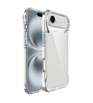 Coverzone iPhone 17 ile uyumlu K?l?f ?effaf ve p�r�zs�z y�zey ClearSafeguard T-Max Silikon Airbag k�?e tasar?m 0.2 mm Kamera �?k?nt? Koruma Kapak Clear