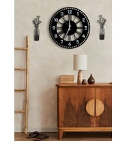 MODERN AHŞAP DUVAR SAATİ SAĞLAM **ÇOK ŞIK** ve BİRARADA..NO:68