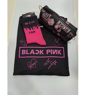 BLACKPİNK UNİSEX T-SHİRT KALEMLİK ÇORAP KOMBİN