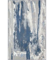 Eliana Home Baskılı, Yıkanabilir Kaymaz Taban Salon Halısı LNA0503 100x150 cm (Mavi)