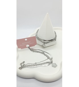 Üçlü Görünüm Silver Bileklik