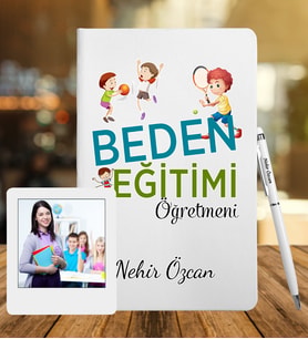 Beden Eğitimi Öğretmenlerine Özel Defter Kalem & Fotoğraflı İnstagram Çerçeve Hediye Seti