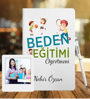 Beden Eğitimi Öğretmenlerine Özel Defter Kalem & Fotoğraflı İnstagram Çerçeve Hediye Seti