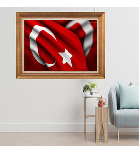 Altın Varaklı Çerçeveli Paspartulu  Tablo zv1276 (Gold)
