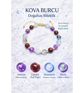 Kova Burcu Doğaltaş Bileklik