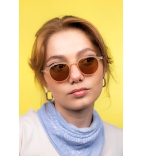 Lucia Mat Bej Unisex Güneş Gözlüğü