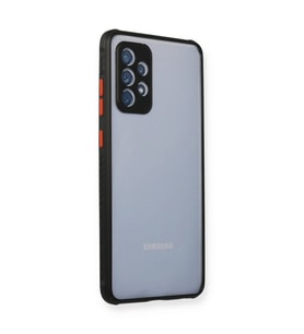 Samsung Galaxy A72 Kılıf Miami Şeffaf Silikon - Siyah