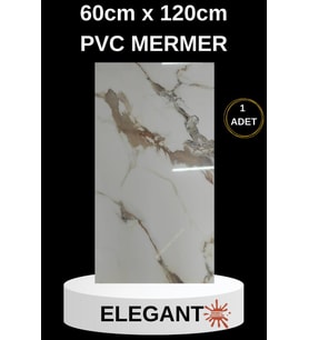 Alternatif Kaplama UV PVC Mermer Panel Elegant1 Adet 60x120cm Ev Ofis Otel Duvar Kaplama Paneli