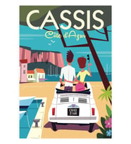 Cassis poster Tablo Ahşap Poster Dekoratif