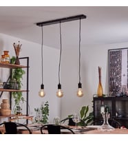 RİOLİGHT RETRO MASA ÜSTÜ SARKIT AVİZE UZUNLUK: 60CM (Siyah)