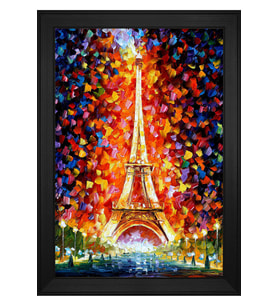 Manzara Temalı Kanvas Tablo 80 x 110 cm Siyah Çerçeve