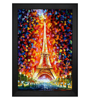 Manzara Temalı Kanvas Tablo 80 x 110 cm Siyah Çerçeve