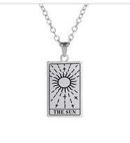 Gümüş  The Sun Tarot Kolye