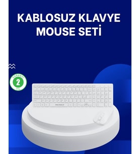 Ofis Ev Kullanımı İçin Kablosuz Klavye Seti - Ergonomik Pratik