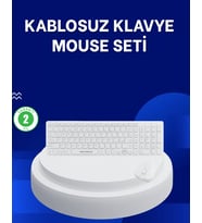 Ofis Ev Kullanımı İçin Kablosuz Klavye Seti - Ergonomik Pratik