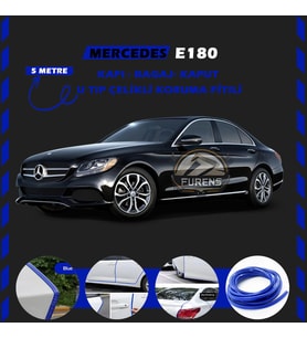 Mercedes E180 Oto Araç Kapı Koruma Fitili 5metre Parlak Mavi Renk